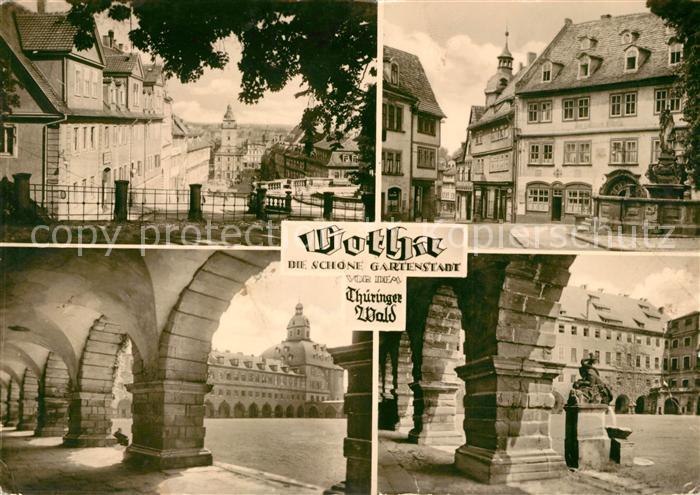 Gotha Thueringen Teilansicht Brunnen Arkaden