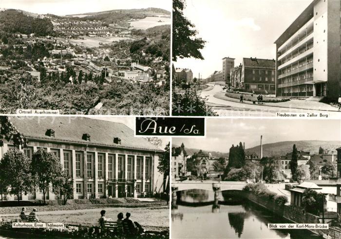 Aue Erzgebirge Auerhammer Neubauten am Zeller Berg Kulturhaus Ernst Thaelmann Ka