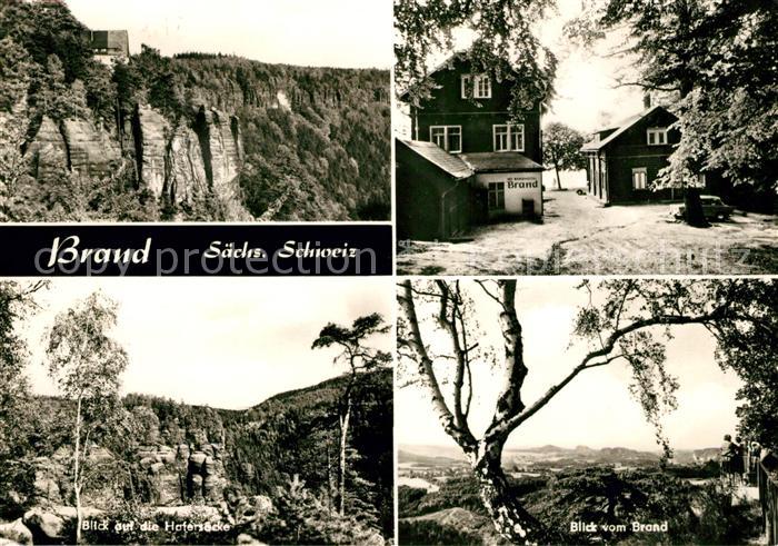 Brand Saechsische Schweiz HO Hotel Brand Blick auf Hafersaecke und vom Brand