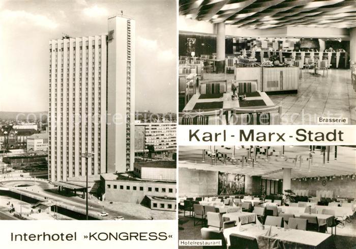 Karl-Marx-Stadt Interhotel Kongress Brasserie Speisesaal