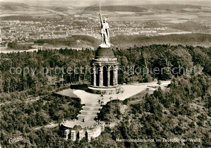 Teutoburgerwald Hermannsdenkmal Fliegeraufnahme