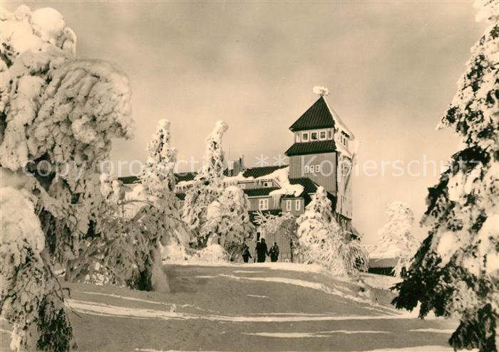 Oberwiesenthal Erzgebirge Fichtelberghaus Winter