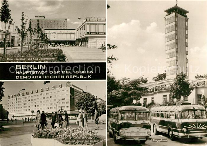 BERLIN  CITY Hotel Berolina Kino International Mueggelseeturm Unter den Linden
