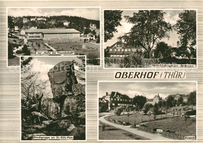 Oberhof Thueringen Halle der Freundschaft Kurpark Hirschgruppe