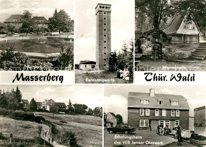 Masserberg Rennsteigwarte Kurpark Werraquelle Erholungsheim