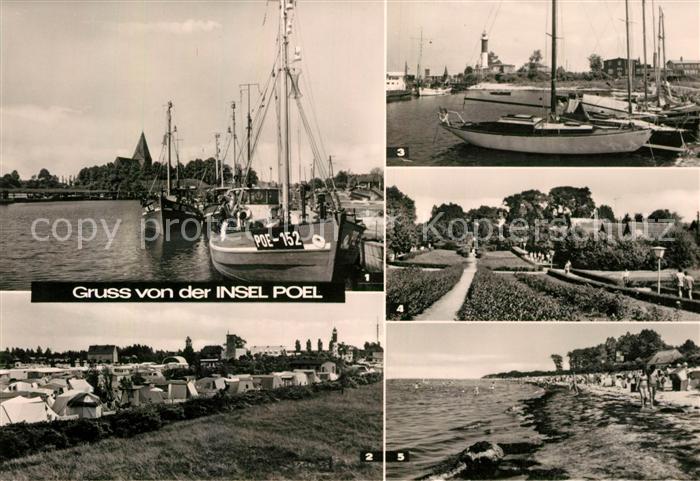 Insel Poel Kirchdorf Hafen Timmendorf Zeltplatz Segelboot Hafen Schwarzer Busch