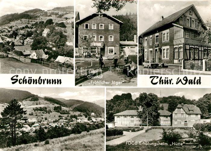 Schoenbrunn Schleusegrund Gasthof Froehlicher Jaeger FDGB Erholungsheim Huette P