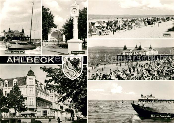 Ahlbeck Ostseebad HOG Seebruecke Strand Erholungsheim