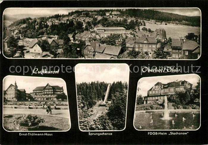 Oberhof Thueringen Sprungschanze Panorama Ernst Thaelmann Haus