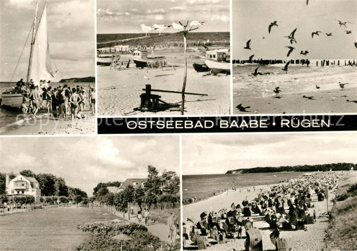 Baabe Ostseebad Ruegen Fischerhafen Strand