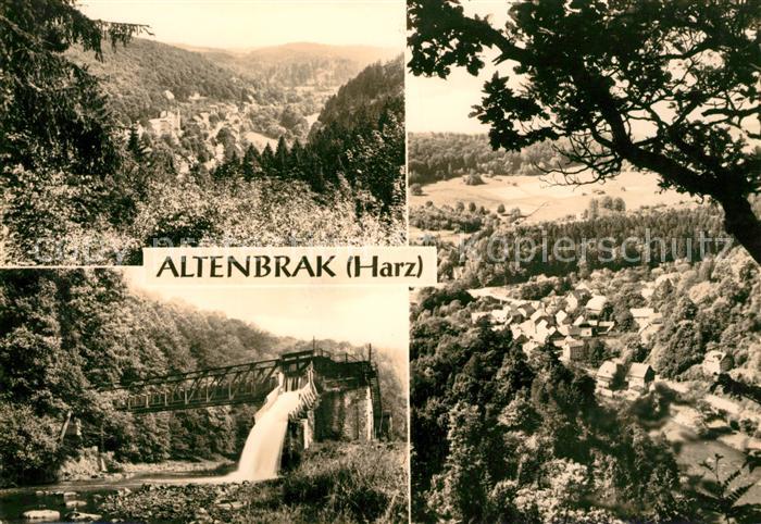 Altenbrak Harz Blick von Wetzensteinklippe Wasserueberfuehrung Holzschleiferei