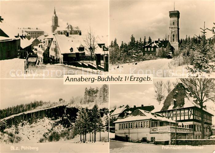 Annaberg-Buchholz Erzgebirge Annenkirche Poehlbergbaude Frohnauer Hammer Poehlbe