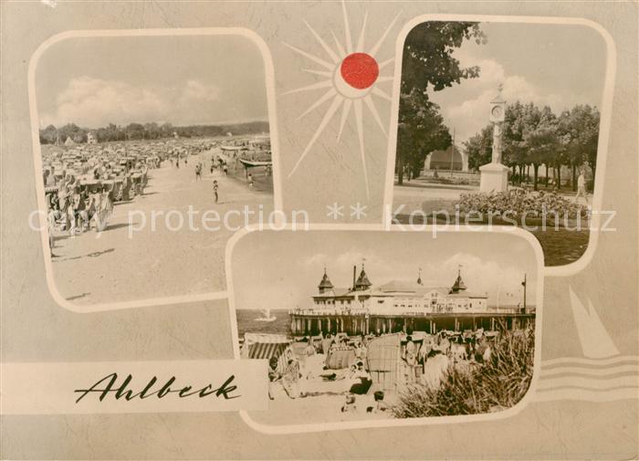 Ahlbeck Ostseebad Strand Seebruecke Denkmal