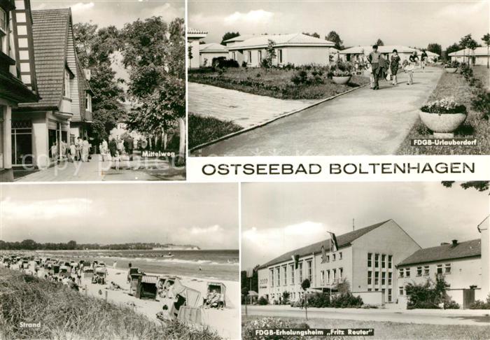 Boltenhagen Ostseebad Mittelweg FDGB Urlauberdorf Strand FDGB Erholungsheim Frit
