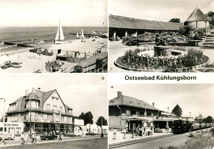 Kuehlungsborn Ostseebad Bootsanlegestelle Konzertgarten Maxim Gorki Strasse Moll