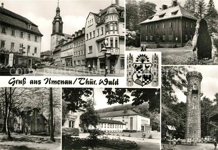 Ilmenau Thueringen Marktstrasse Jagdhaus Gabelbach Goethehaeuschen Kickelhahn Fe