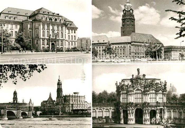 DRESDEN Elbe Landhaus Rathaus Elbe Zwinger