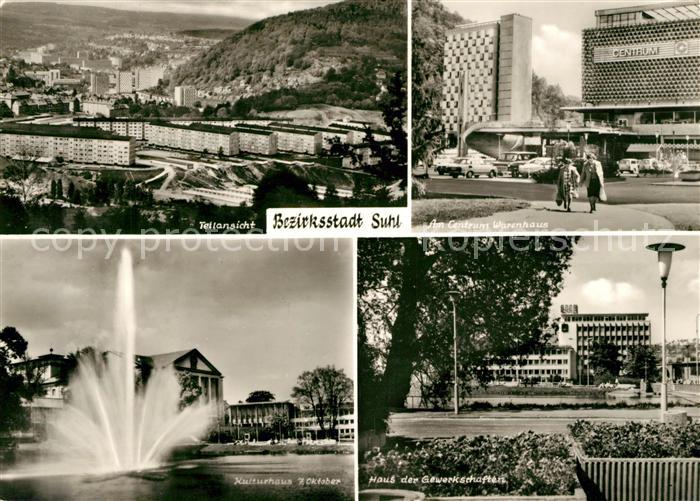 Suhl Thueringer Wald Centrum Warenhaus Kulturhaus 7 Oktober Haus der Gewerkschaf