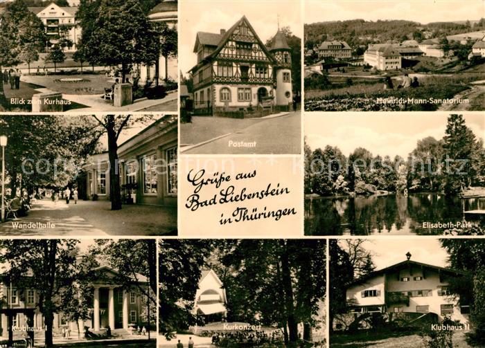 Bad Liebenstein Kurhaus Postamt Heinrich Mann Sanatorium Wandelhalle Klubhaeuser