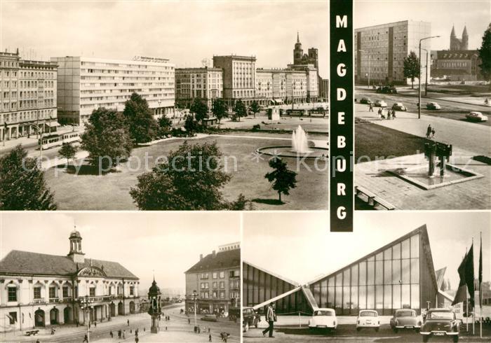 Magdeburg Wilhelm Pieck Allee Karl Marx Strasse Rathaus