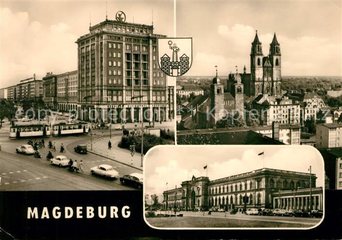 Magdeburg Hauptbahnhof Dom Stadtansicht