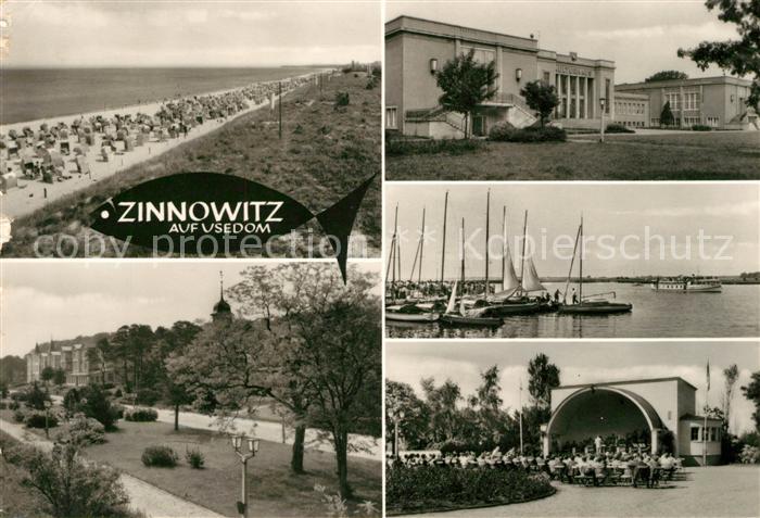 Zinnowitz Ostseebad Promenade Voelkerfreundschaft Kulturhaus Achterwasser Musikp