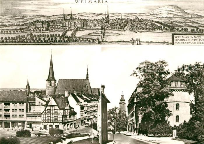 Weimar Thueringen Marktplatz Schlossturm