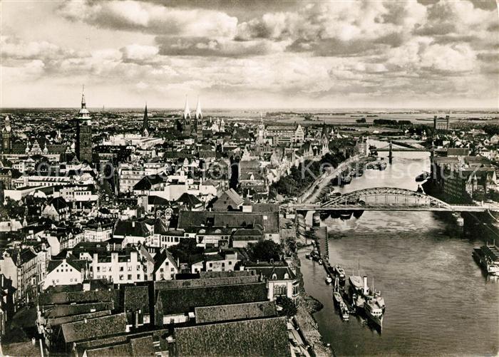 BREMEN  CITY Panorama Blick vom Stephani Kirchturm