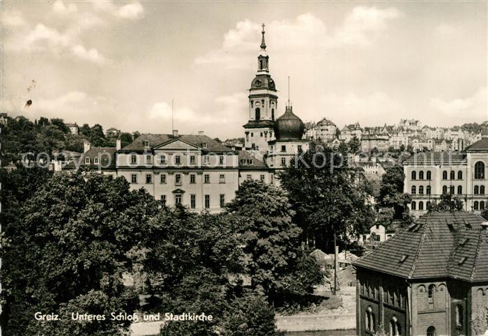 Greiz Thueringen Unteres Schloss Stadtkirche