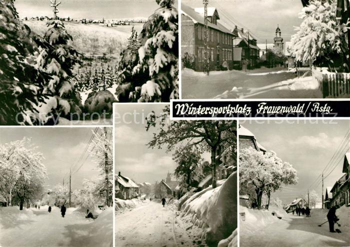 Frauenwald Thueringen Panorama Winterlandschaft