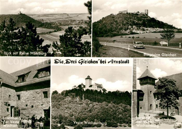 Arnstadt Ilm Die Drei Gleichen Burgruine Gleichen Ruine Muehlburg Wachsenburg