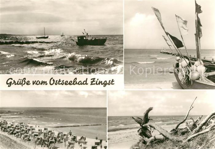 Zingst Ostseebad Strand Steg Fischerboote