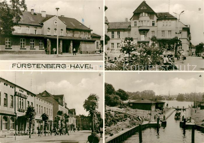 Fuerstenberg Havel Bahnhof Rathaus HO Hotel Mecklenburger Hof Schleuse