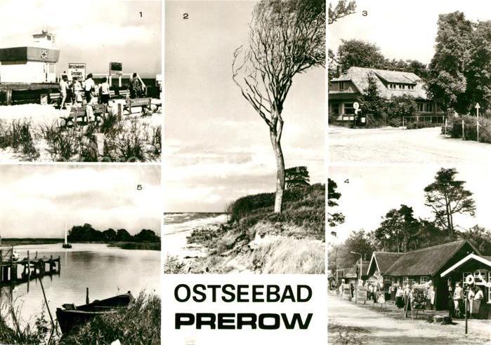 Prerow Ostseebad Hauptrettungsturm Cafe Strandeck Ladenstrasse Prerowstrom