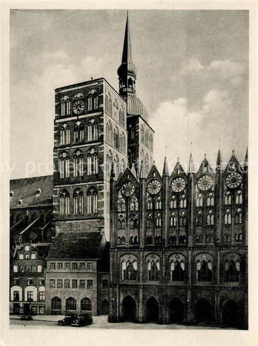 Stralsund Mecklenburg Vorpommern Nikolaikirche Rathaus