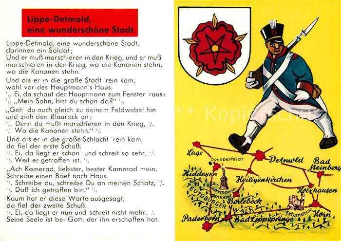 Detmold Gedicht Lageplan Illustration