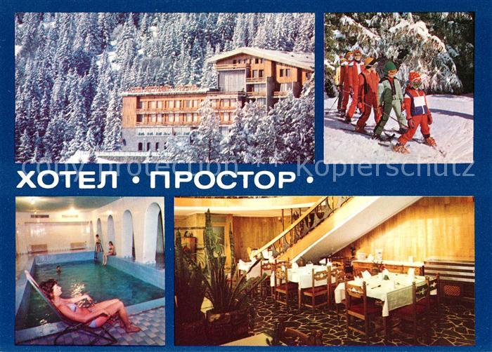 Witoscha Gebirge Hotel Prostor Hallenbad Gastraum Skikurs