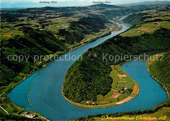 Schloegen Donauschlinge Schloegen mit Wesenufer Kohlberg und Haugstein Fliegerau