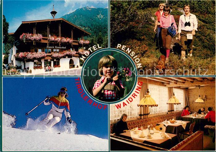 Waidring Tirol Hotel Pension Tirolerhof Wanderer Skifahren Gaststube