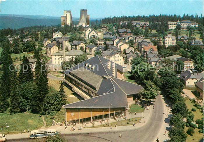 Oberhof Thueringen Fliegeraufnahme mit FDGB Erholungsheim Rennsteig