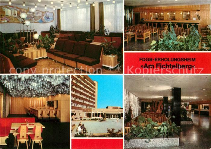 Oberwiesenthal Erzgebirge FDGB Erholungsheim Buecherei Leseraum Hallenbar Steige