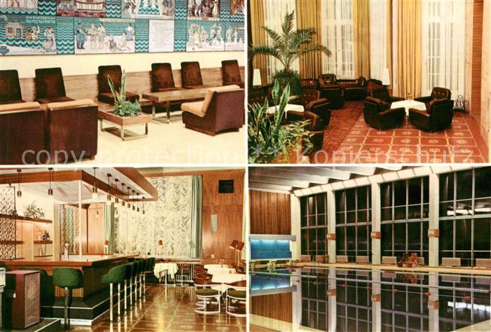 Kuehlungsborn Ostseebad Meerwasserschwimmhalle des FDGB Foyer Bar