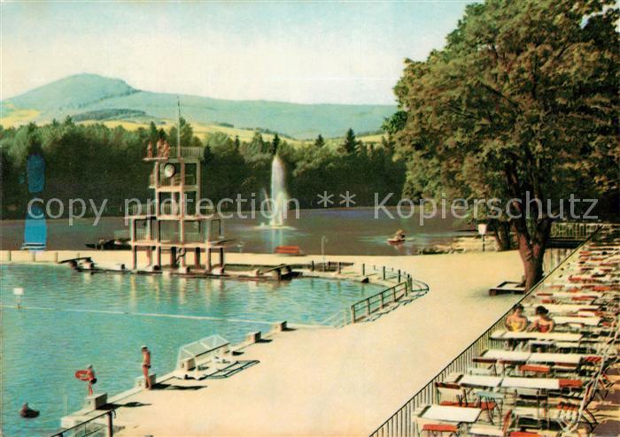 Grossschoenau Sachsen Freibad Sprungturm Gondelteich