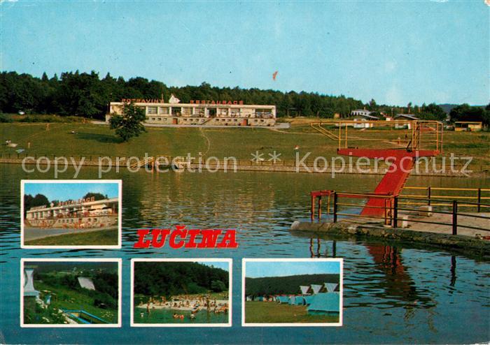 Lucina Restaurant Schwimmbad Sprungturm Camping