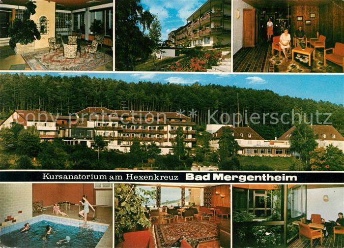 Bad Mergentheim Kursanatorium am Hexenkreuz Teilansichten Hallenbad