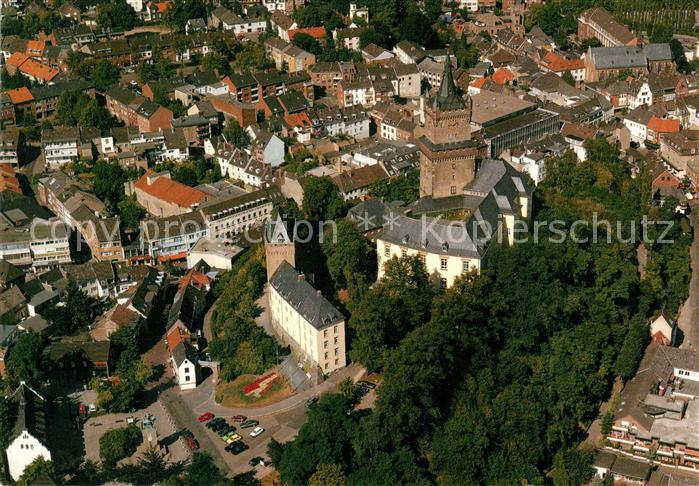 Kleve Schwanenburg im Stadtkern Fliegeraufnahme