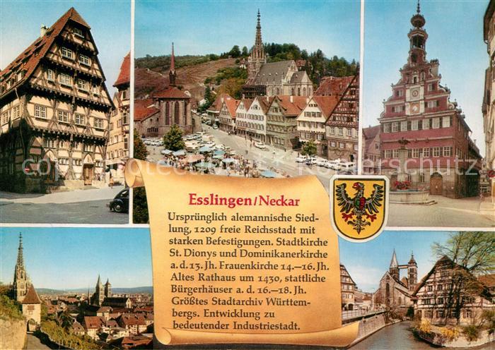 Esslingen Neckar Fachwerkhaus Rathaus Marktplatz Stadtblick Neckarpartie