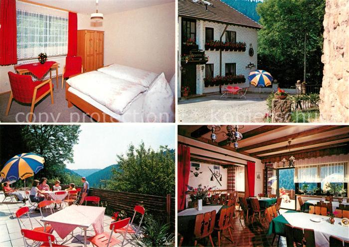 Sterneck Lossburg Pension Burgschenke Terrasse Zimmer Gaststube