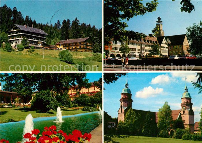 FREUDENSTADT BW Waldhotel Zollernblick Rathaus Marktplatz Kurgartenanlage Stadtk