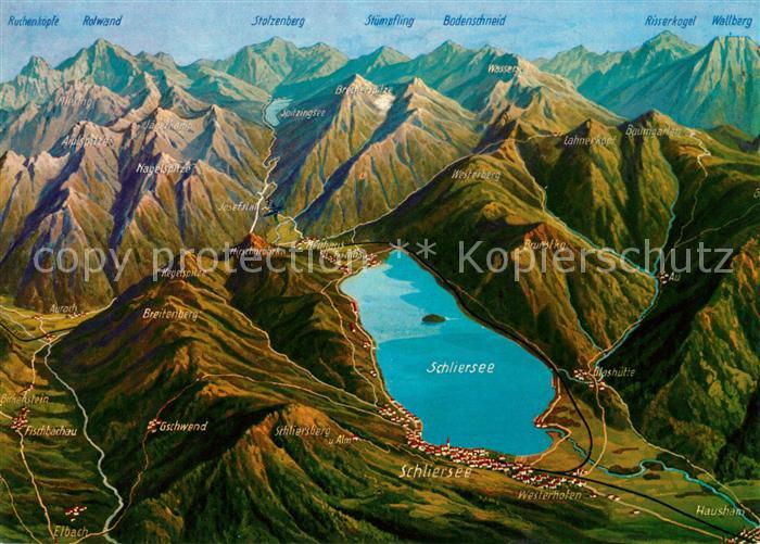 Schliersee Fliegeraufnahme mit Spitzingsee